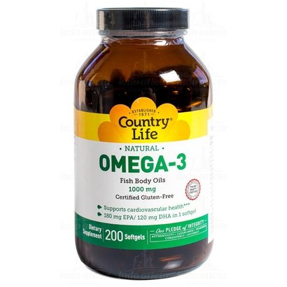 Omega-3 (200 Softgels) - Country Life