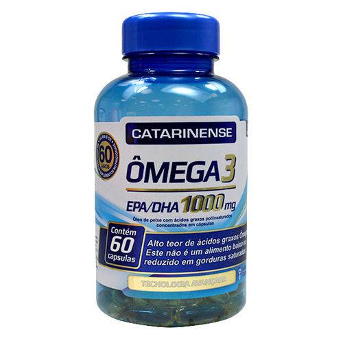 Omega 3 Epa - Dha 1000mg 60 Capsulas - Catarinense