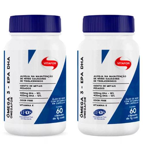 Ômega 3 EPA/DHA - 2x 60 Cápsulas - Vitafor