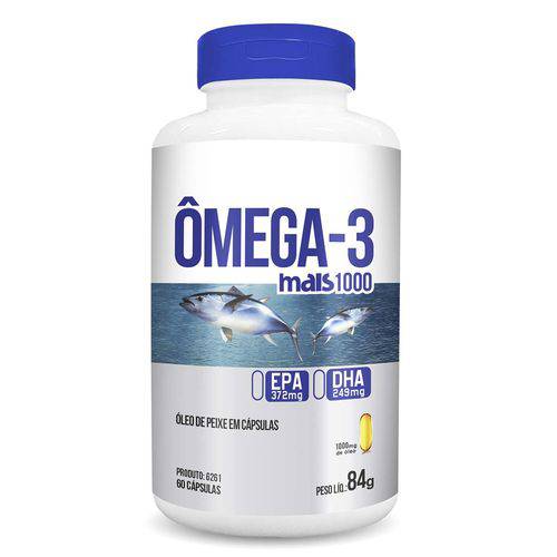Omega-3 Mais 1000 - Óleo de Peixe em Cápsulas - CháMais - 60 Caps