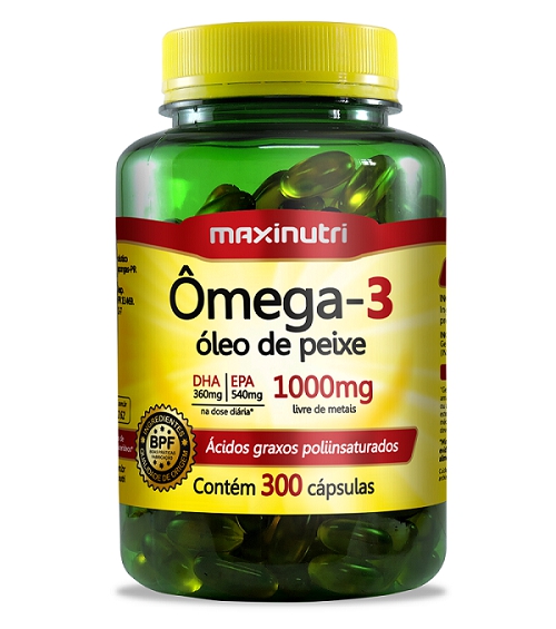 Omega 3 (oleo de Peixe) 1000mg 300cps Maxinutri