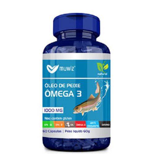Omega 3 Oleo de Peixe 1000mg 60 Caps Muwiz