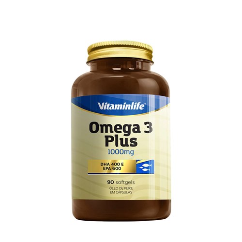 Omega 3 Plus 1000mg 90 Cápsulas - Vitaminlife
