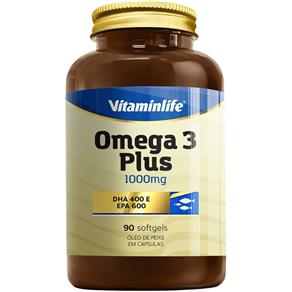 Ômega 3 Plus 1000Mg (Dha 400/Epa 600) - Vitaminlife - 90 Softgels