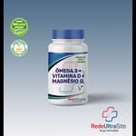 Ômega 3 + Vitamina D + Magnésio com 30 cápsulas - Produto 100% Vegano