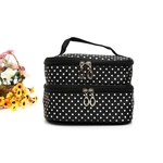 Ondas de Double Layer Makeup Travel Bag portátil Maquiagem Cosmetic Bag