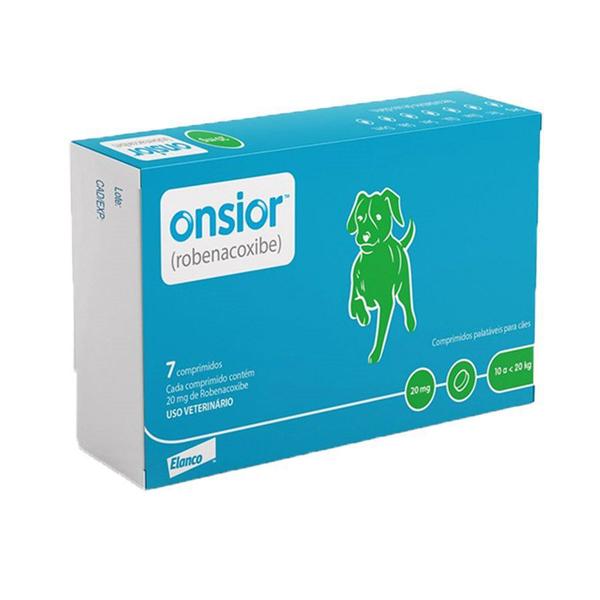 Onsior 20mg Cães 10 a 20kg 7 Comprimidos Elanco Antinflamatório