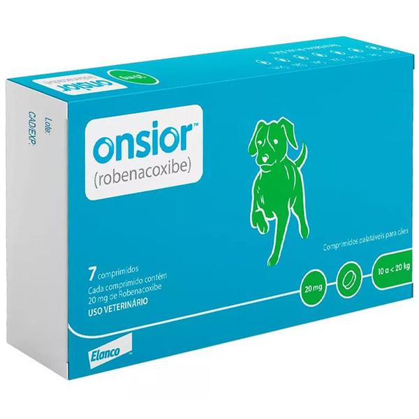 Onsior 20mg Elanco Cães 10kg a 20kg com 7 Comprimidos