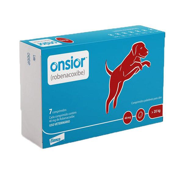 Onsior 40mg Cães 20 a 40kg 7 Comprimidos Elanco Antinflamatório