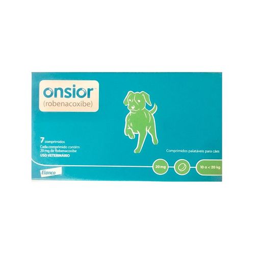 Onsior (robenacoxibe) para Cães de 10 a 20kg (7 Comprimidos) 20mg - Elanco