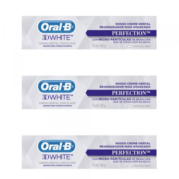 Oral B 3D White Perfection Creme Dental 75ml (Kit C/03)