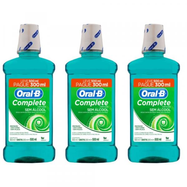 Oral B Hortelã Enxaguante Bucal 500ml (Kit C/03)
