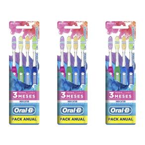 Oral B Indicator Colors Escova Dental com 4 - Kit com 03