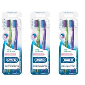 Oral B Pro Gengiva 35 Escova Dental com 2 - Kit com 03