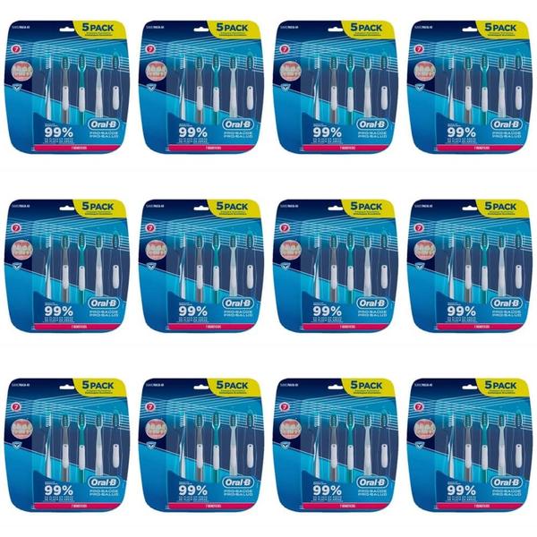Oral B Pro Saúde 7 Benefícios Escova Dental C/5 (Kit C/12)
