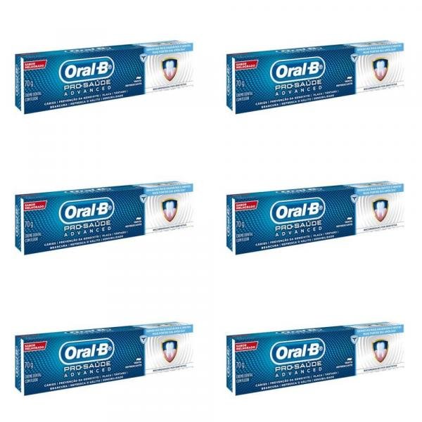 Oral B Pro Saúde Advanced Creme Dental 70g (Kit C/06)