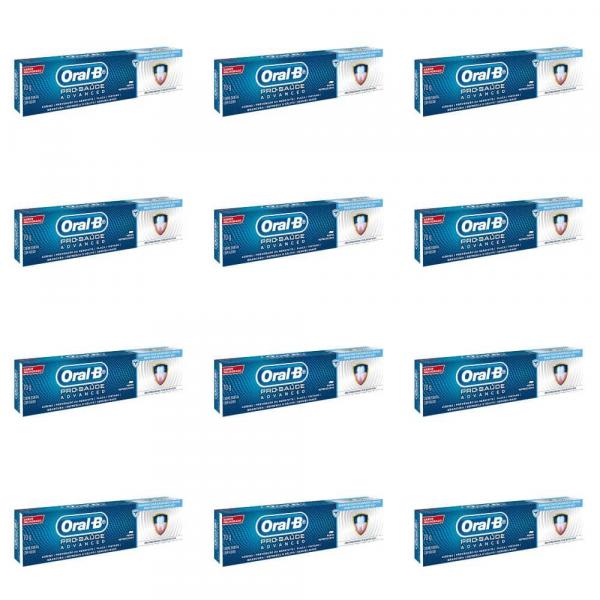 Oral B Pro Saúde Advanced Creme Dental 70g (Kit C/12)