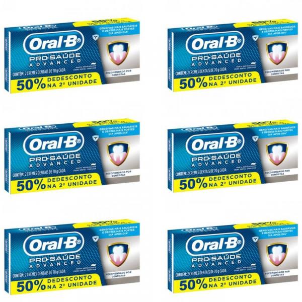 Oral-B Pro-Saúde Creme Dental Advanced 2x70g (Kit C/06)