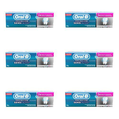 Oral B Pro Saúde Sensi Alívio Creme Dental 90g (kit C/06)