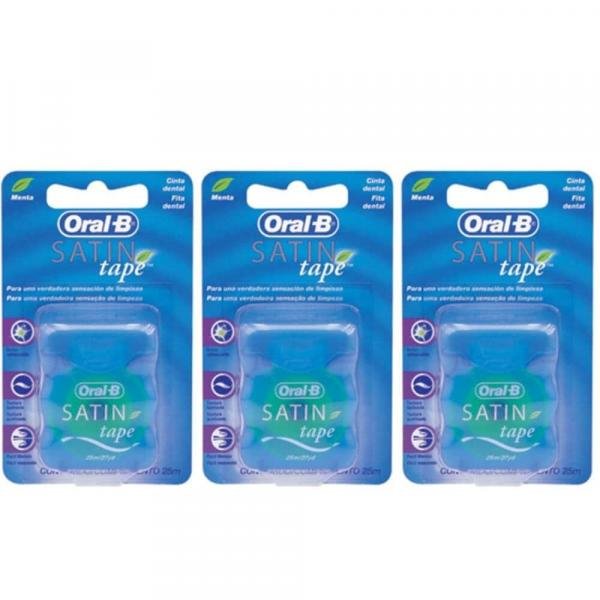 Oral B Satin Tipe Fio Dental 25m (Kit C/03)
