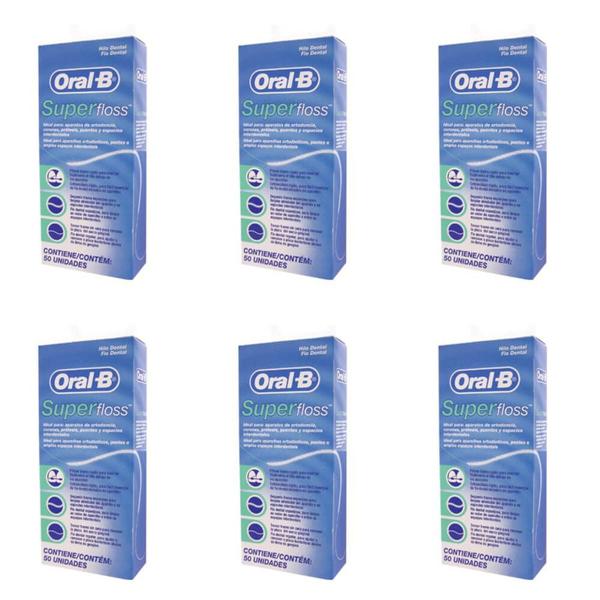 Oral B Super Floss Fio Dental 50m (Kit C/06)