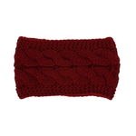 Orelha malha Headband Turban Por Lady Mulheres Crochet Bow largas trecho Hairband