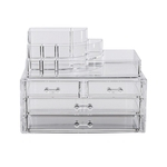 Organizador de acrílico Redondo Recipiente Qtip cosméticos caixa de Algodão Y-1015D-8