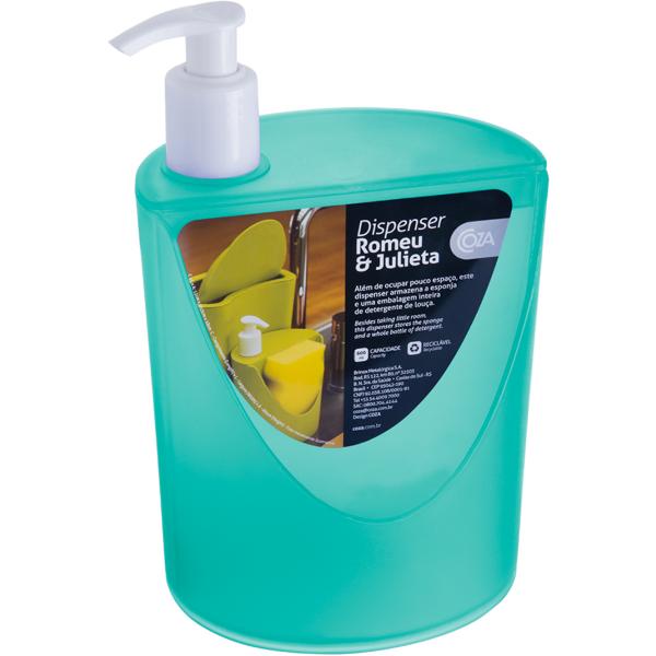 Organizador Suporte Dispenser Detergente Esponja para Pia Verde - Coza