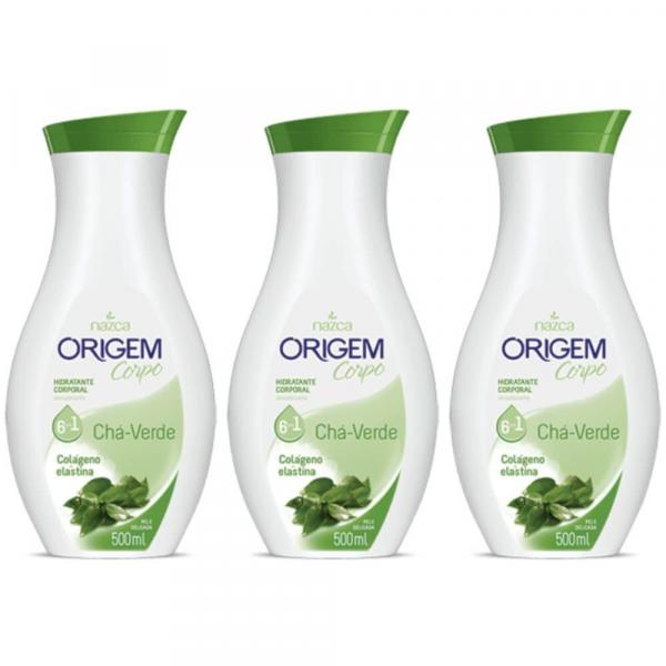 Origem Chá Verde Hidratante 500ml (Kit C/03)