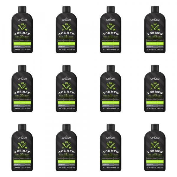 Origem For Men Crescimento Shampoo 300ml (Kit C/12)