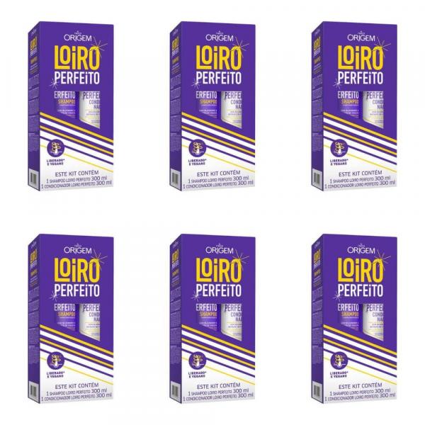 Origem Loiro Perfeito Shampoo + Condicionador 300ml (Kit C/06)
