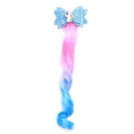 Ornamento do cabelo Figurino Clipe Kid menina do cabelo peruca bowknot Gradiente Princesa Cosplay Partido