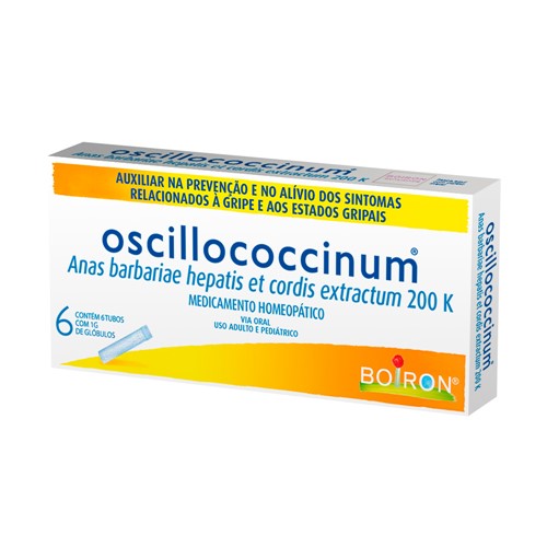 Oscillococcinum 200K Boiron Glóbulos com 6 Tubos de 1g Cada