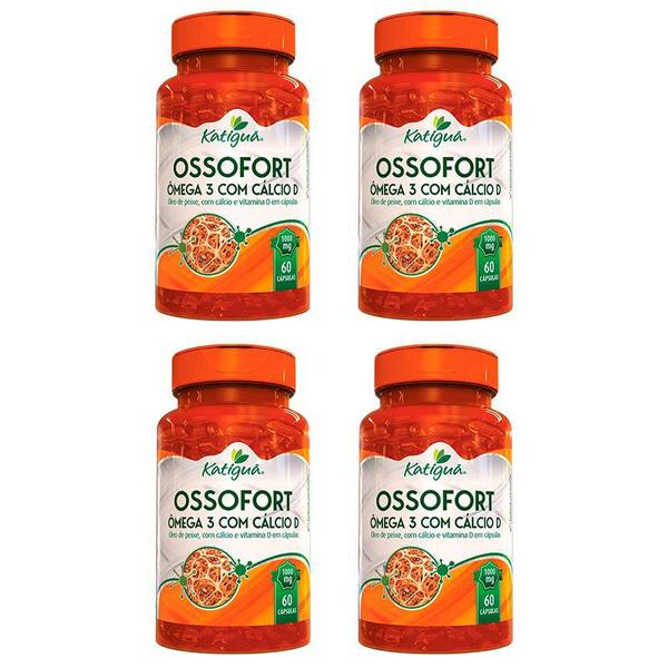 Ossofort (Ômega 3 + Cálcio D) - 4x 60 Cápsulas - Katigua