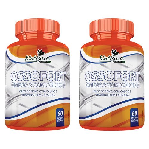 Ossofort (Ômega 3 + Cálcio D) - 2 Un de 60 Cápsulas - Katigua