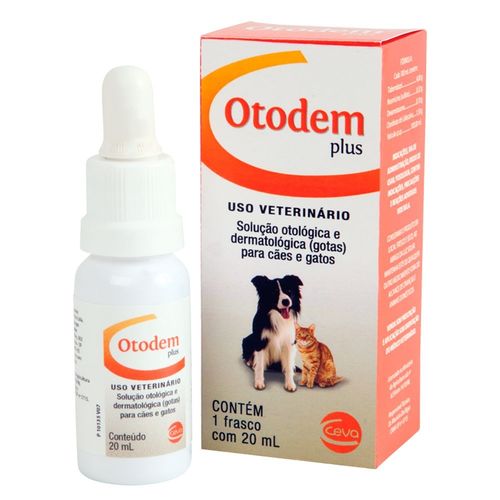 Otodem Plus Solução Otológica - Otite em Cães e Gatos Ceva