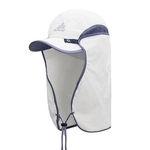 Outdoor Hat protetor solar com destacável Tippet Ultraviolet à prova de protecção facial Cap capa para Running Alpinismo