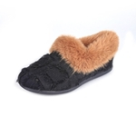 Outono e peles Inverno Sapatos fundo plano sapatos femininos sapatos de veludo Rabbit Fur