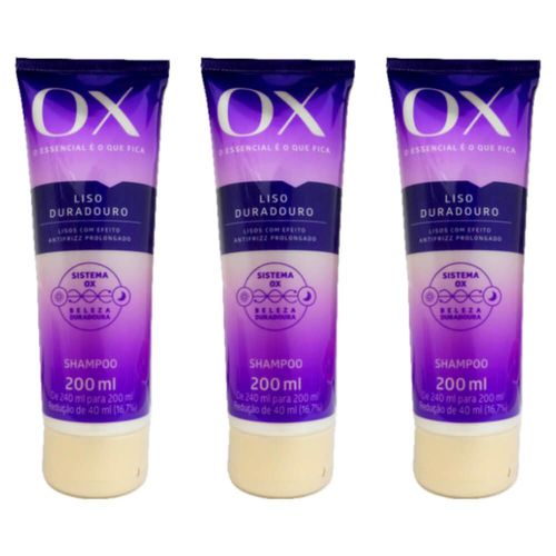 Ox Liso Duradouro Shampoo 200ml (kit C/03)