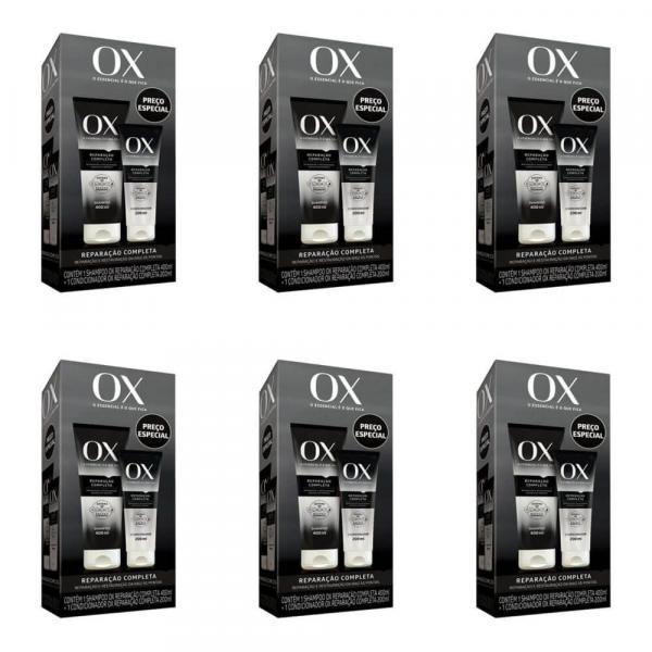 Ox Reparação Completa Shampoo + Condicionador 200ml (Kit C/06)