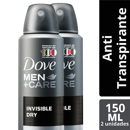 Pack Desodorante Spray Dove Men Care Invisible Dry 2 Unidades 89 G