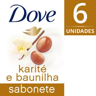 Pacote com 8un Sabonete Dove Karité e Baunilha 90g