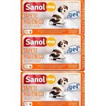 3 Pacotes Tapete Higienico para Cachorro Sanol Dog - 80x60cm ao Todo 90 Unidades