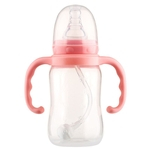 Padrão do bebê pp garrafa 150 ml maternal e recém-nascido da criança recém-nascida com algemas garrafa fabricante personalizado OEM