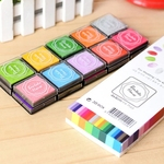 Pads Craft tinta selos Parceiro, 20 cores do arco-íris pad Dedo Tinta para miúdos DIY Scrapbooking Crafting