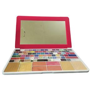 Paleta de Maquiagem Tipo Notebook 75 Sombras com Pincel Ruby Rose Rosa