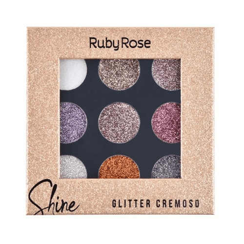Paleta de Sombra Shine Glitter Cremoso - Ruby Rose