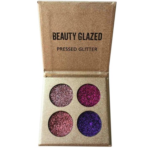 Paleta de Sombras em Pressed Glitter 4 Cores B19C - Beauty Glazed