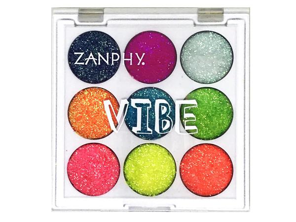 Paleta de Sombras Glitter Neon Cor 1 Zanphy 9 Cores
