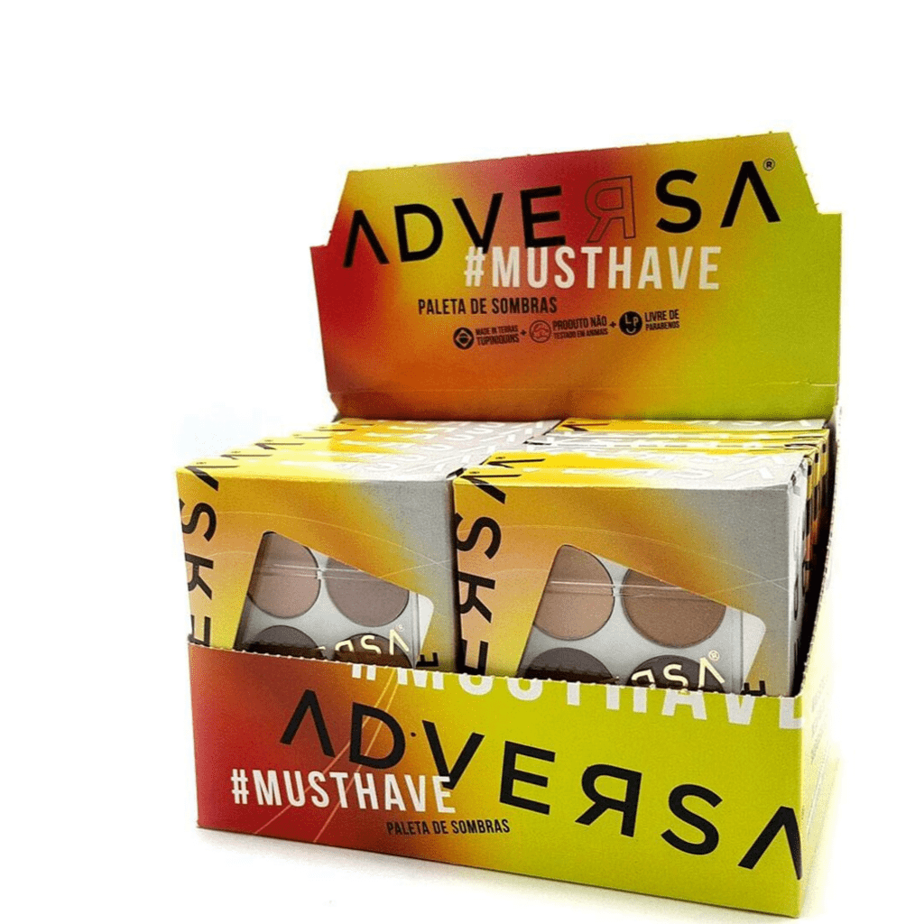 Paleta de Sombras #musthave Nude Adversa - Box C/ 12 Un.